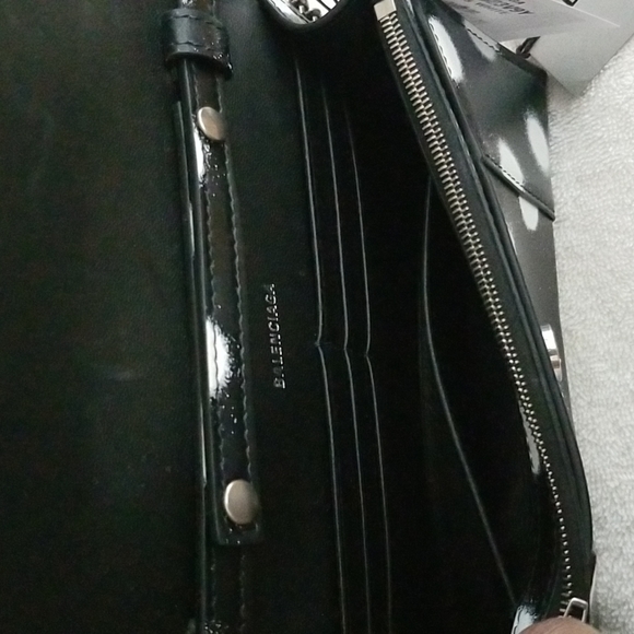 New BALENCIAGA  Hourglass Polka Dot Wallet With Chain Bag - Picture 14 of 15
